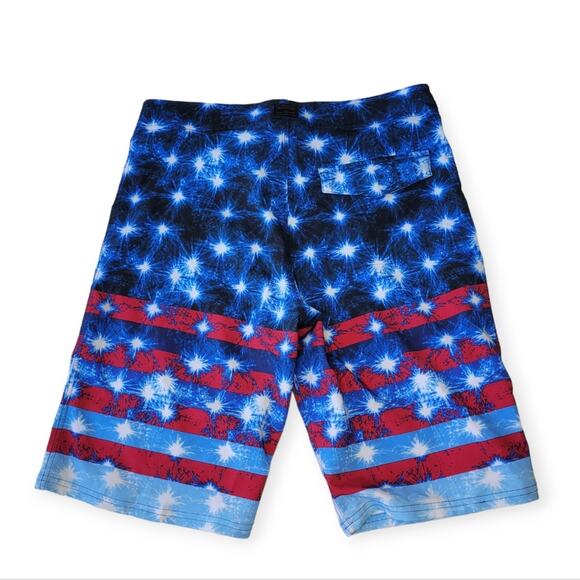 Burnside Flag Swim Trunks 32 - Picture 2 of 4